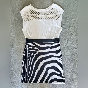 Free People Black Zebra Dress, Size M